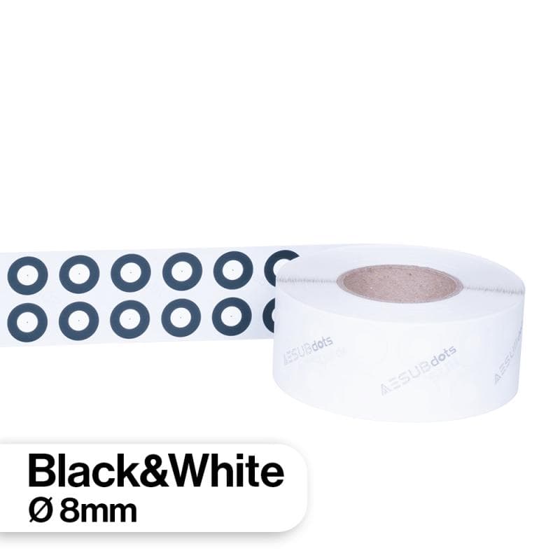 AESUBdots 8 mm – Black & White Targets for 3D Scanning