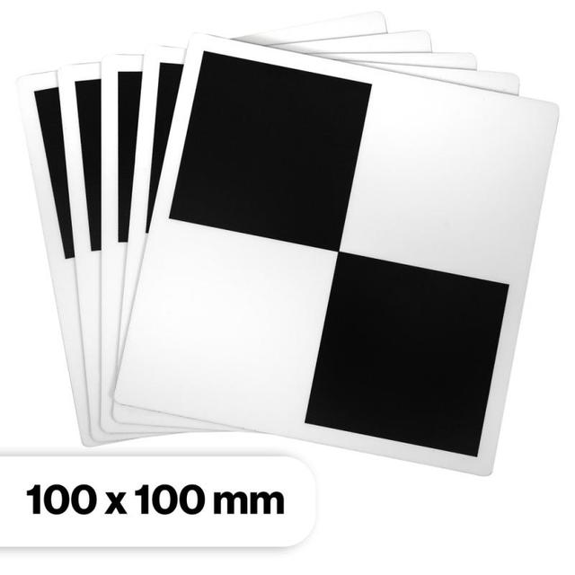 Set of 5 Magnetic Checkerboard Targets (10×10 cm)