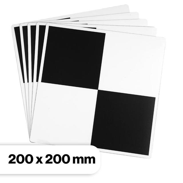 Set of 5 Magnetic Checkerboard Targets (20×20 cm)