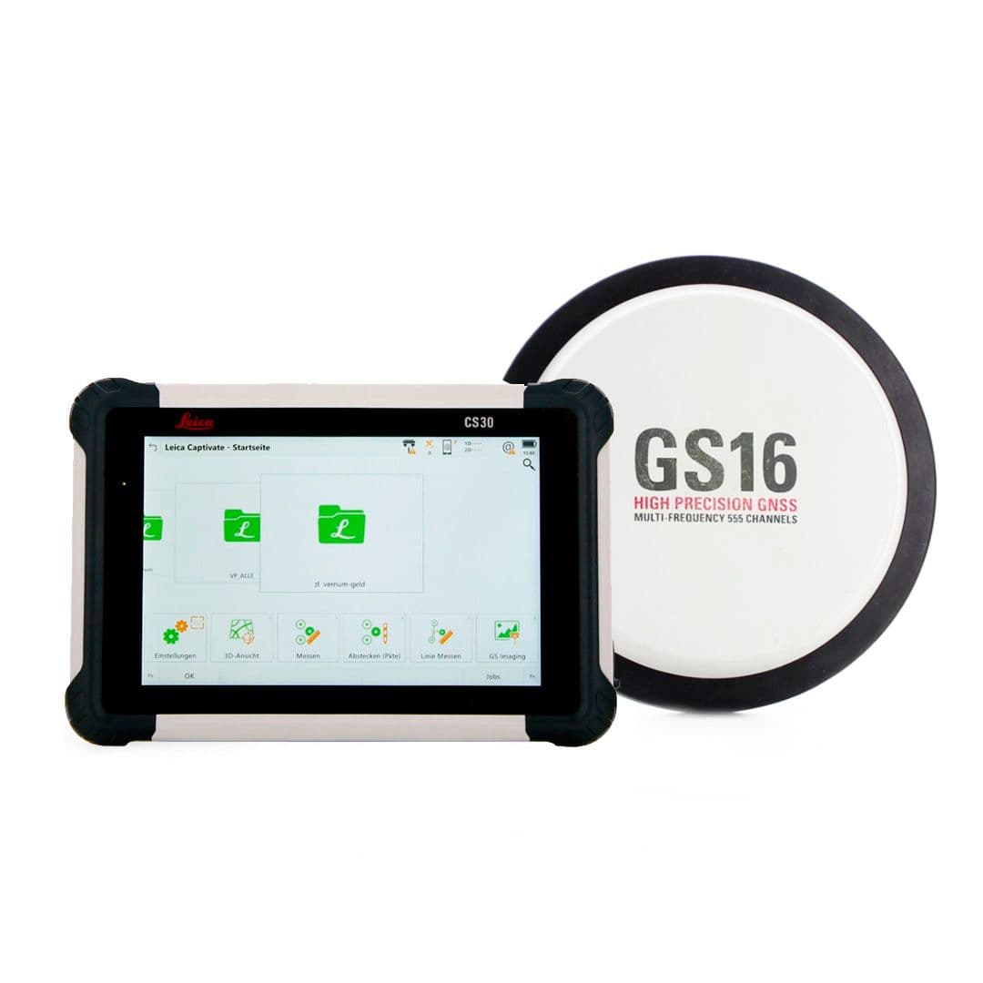 Used Leica GS16 UHF GNSS Receiver with CS30 Controller